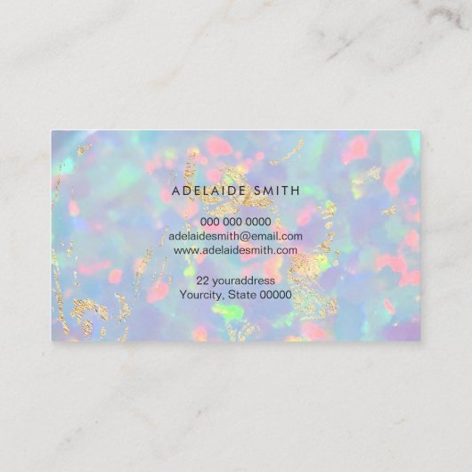 オパール写真 名刺 (裏面)