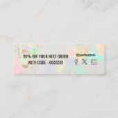 オパール割引カード スキニー名刺 (裏面)