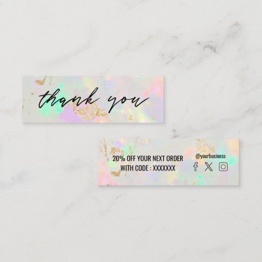 オパール割引カード スキニー名刺 (正面/裏面)