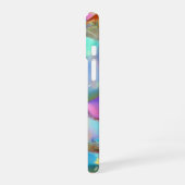 オパール地にホワイトの筆記体で名前 iPhone 16ケース (左側面)