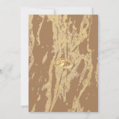 オパール宝石 エレガント モダン ゴールドディテール付き 招待状 (裏面)