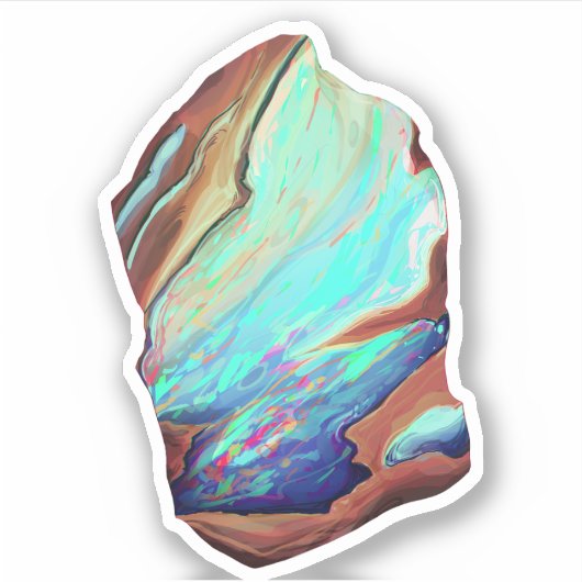 オパール宝石 シール (正面)