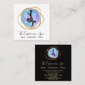 *~*オパール山羊座マーメイド金ゴールド幾何学女神 スクエア名刺 (正面/裏面)