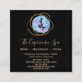 *~*オパール山羊座マーメイド金ゴールド幾何学女神 スクエア名刺 (裏面)