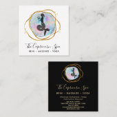 *～*オパール山羊座女神マーメイド金ゴールド幾何学  スクエア名刺 (正面/裏面)