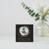 *～*オパール水彩山羊座女神マーメイド金ゴールド スクエア名刺 (スタンド正面)