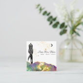 *~*オパール水晶金ゴールドグリッターQR女神 スクエア名刺 (スタンド正面)