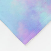 オパール水色スプラッシュ： フリースブランケット (角)