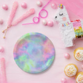 オパール水色スプラッシュ： ペーパープレート (パーティー)