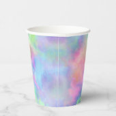 オパール水色スプラッシュ： 紙コップ (右)