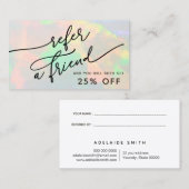 オパール澄んは友人を参照する 名刺 (正面/裏面)