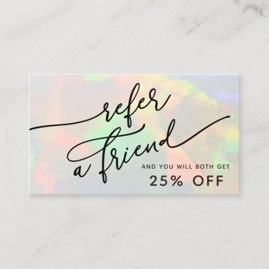 オパール澄んは友人を参照する 名刺 (正面)