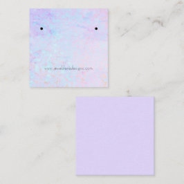 オパール瑪瑙のテクスチャイヤリング表示カード スクエア名刺