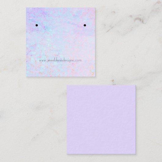 オパール瑪瑙のテクスチャイヤリング表示カード スクエア名刺 (正面/裏面)