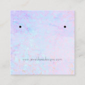 オパール瑪瑙のテクスチャイヤリング表示カード スクエア名刺 (正面)