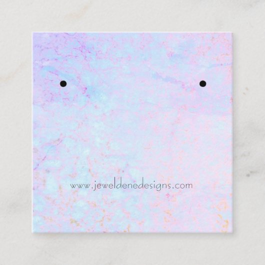 オパール瑪瑙のテクスチャイヤリング表示カード スクエア名刺 (正面)