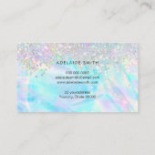 オパール石とフェイクグリッター 名刺 (裏面)