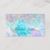 オパール石とフェイクグリッター 名刺 (正面)