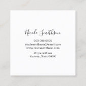 オパール石とフェイク金ゴールド箔詳細 スクエア名刺 (裏面)