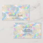 オパール石のテクスチャの背景 名刺 (正面/裏面)