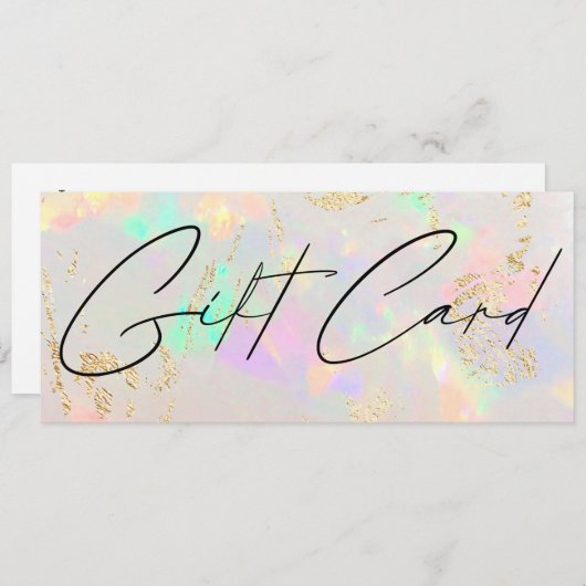 オパール石のバックグラウンドギフト証明書 (正面/裏面)