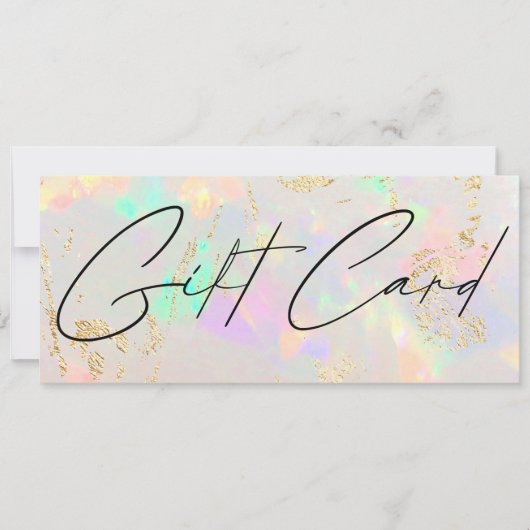 オパール石のバックグラウンドギフト証明書 (正面)