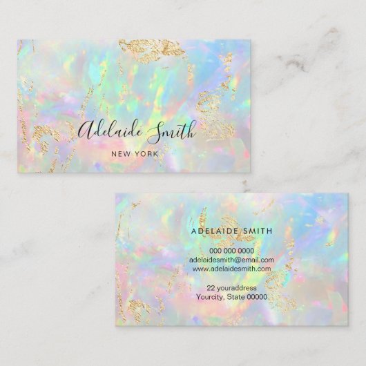 オパール石の背景名刺 名刺 (正面/裏面)
