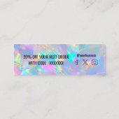 オパール石の背景 スキニー名刺 (裏面)