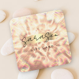 オパール石バックグラウンドギフト証明書バラ金ゴールド