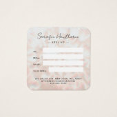 オパール石バックグラウンドギフト証明書モノグラム (裏面)