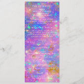 オパール石ホワイトフォトミニマはっきりしたリスト結婚ズ プログラム (裏面)