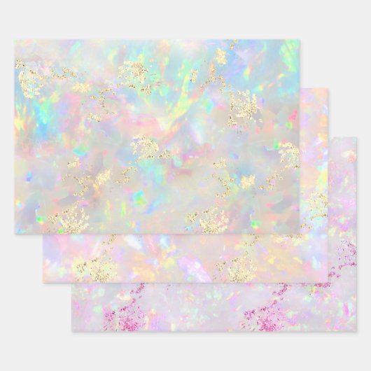オパール石組織 ラッピングペーパーシート (セット)