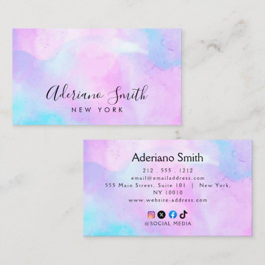 オパール石 名刺 (正面/裏面)