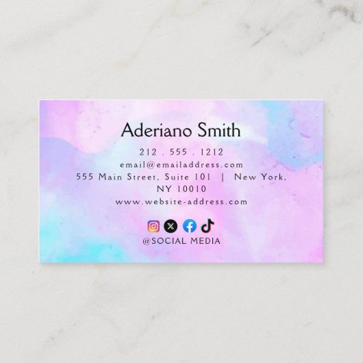 オパール石 名刺 (裏面)