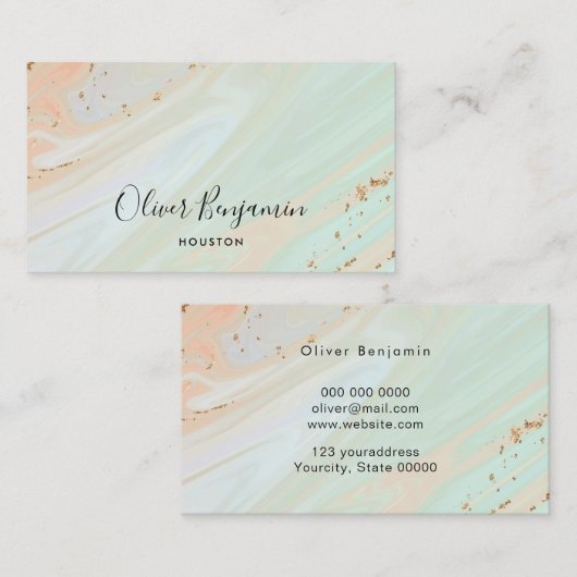 オパール石 名刺 (正面/裏面)