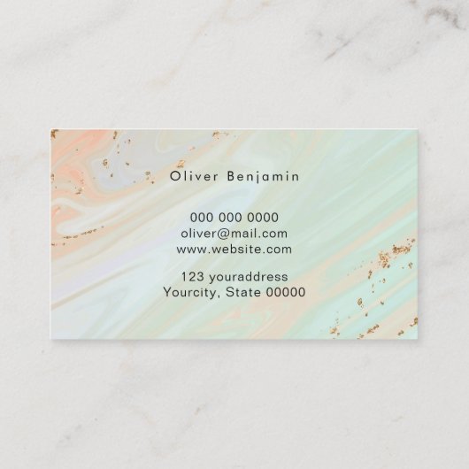 オパール石 名刺 (裏面)