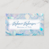 オパール結晶ジェムストーンエレガントファッションモダン女性 名刺 (正面)