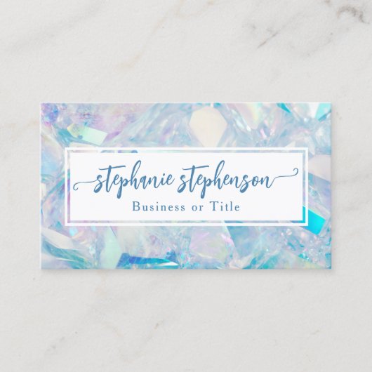 オパール結晶ジェムストーンエレガントファッションモダン女性 名刺 (正面)