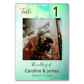 オパール美しい瞬間結婚写真のテーブル番号 テーブルナンバー (裏面)