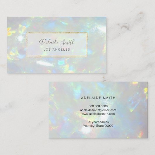 オパール背景 名刺 (正面/裏面)