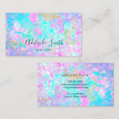 オパール色の紫色の青 名刺 (正面/裏面)