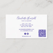 オパール虹色QRコード美しい長所 名刺 (裏面)