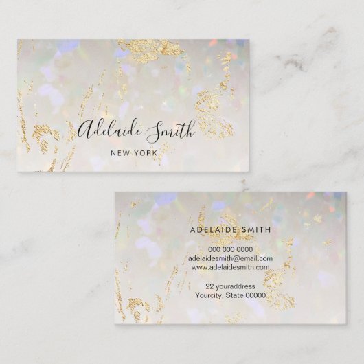 オパール調画像 名刺 (正面/裏面)