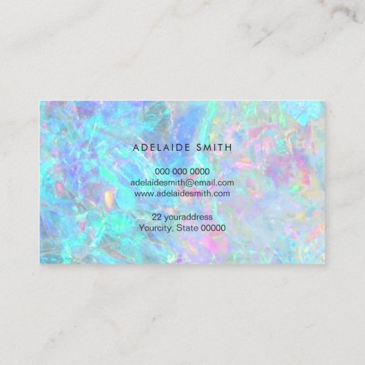 オパール質写真 名刺 (裏面)