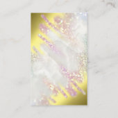 オパール金ゴールドグリッタージュエリー表示カード 名刺 (裏面)