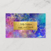 オパール金ゴールド質感マーブル名刺 名刺 (正面)