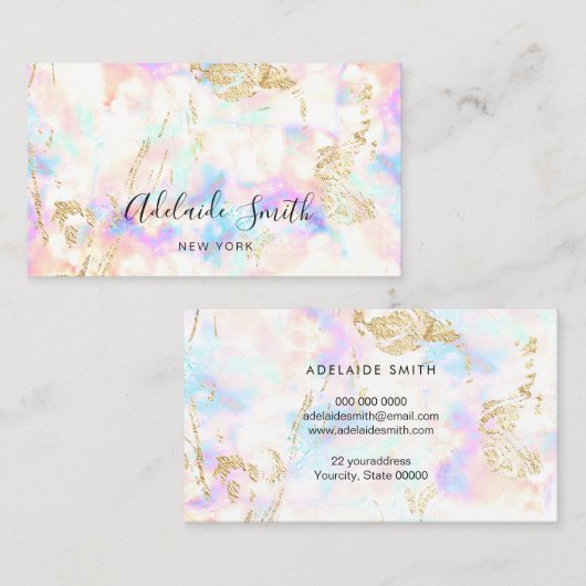 オパール鉱物石 名刺 (正面/裏面)