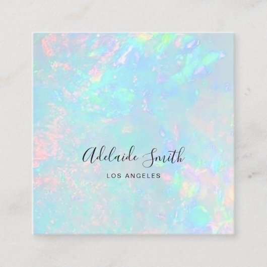 オパール鉱石写真 スクエア名刺 (正面)