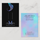 オパール黒モノグラムスタイリストヘアクリップ表示 名刺 (正面/裏面)