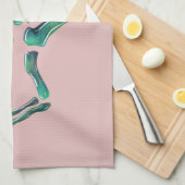 オパール・イグアノドン恐竜 キッチンタオル (四つ折り)